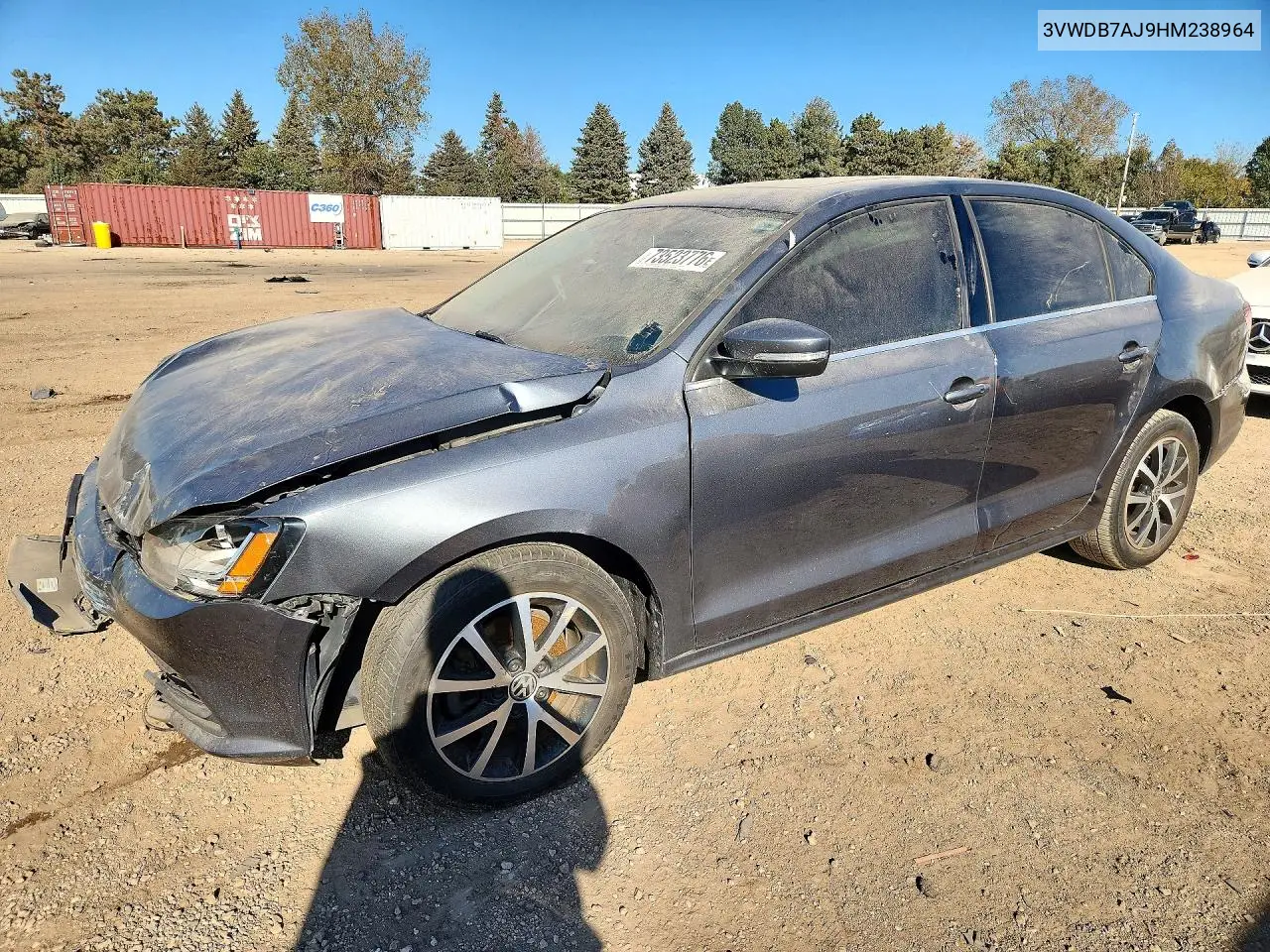 VOLKSWAGEN JETTA 2017, VIN 3VWDB7AJ9HM238964