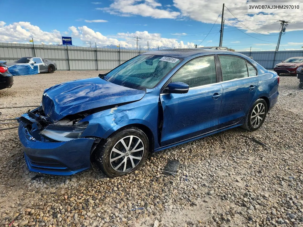 VOLKSWAGEN JETTA 2017, VIN 3VWDB7AJ3HM297010