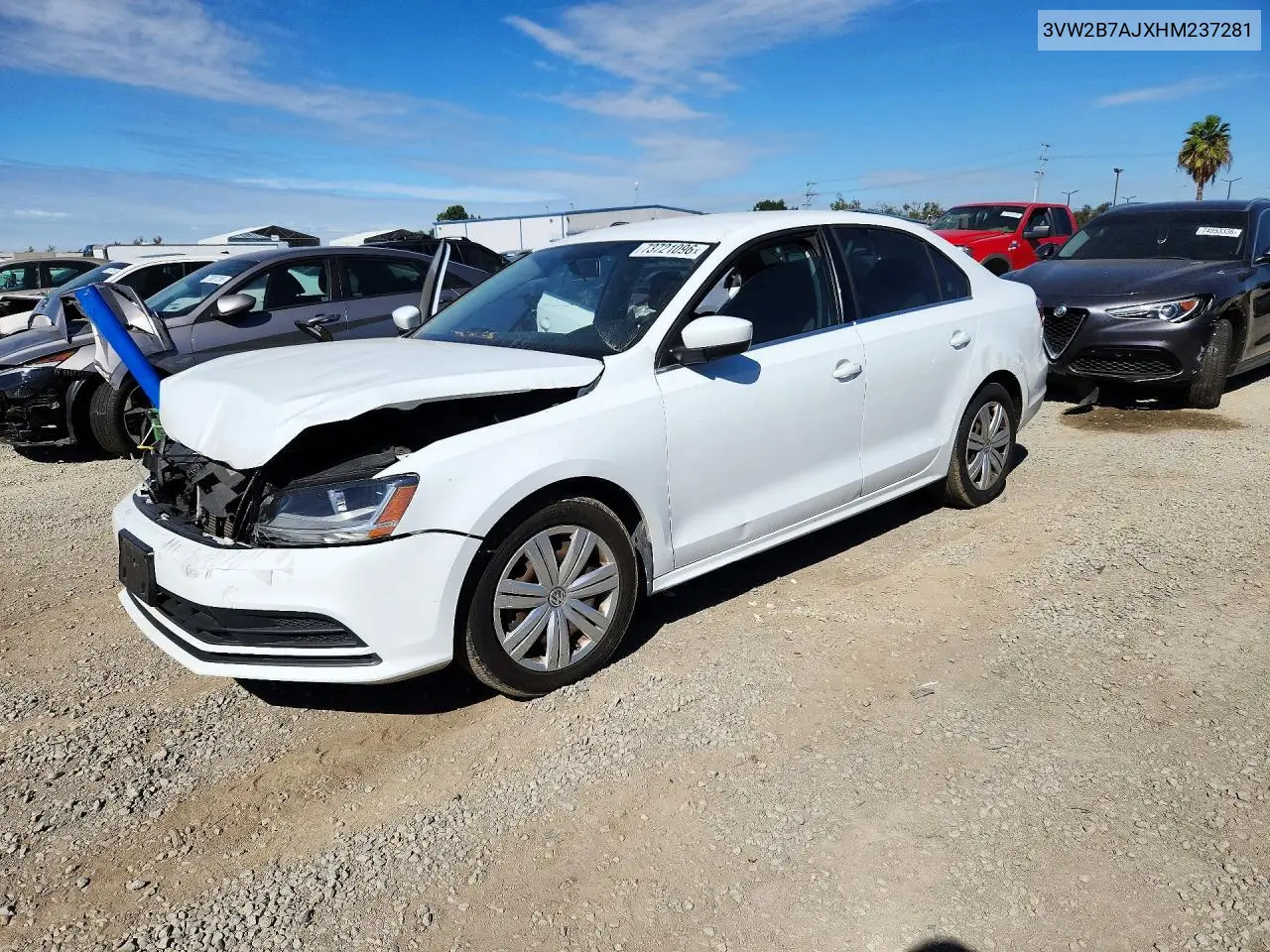 VOLKSWAGEN JETTA 2017, VIN 3VW2B7AJXHM237281