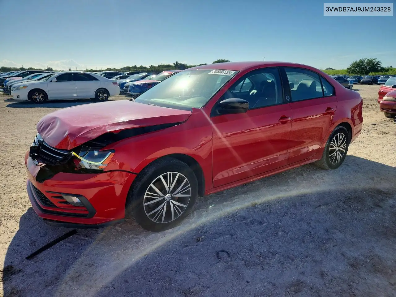 VOLKSWAGEN JETTA 2018, VIN 3VWDB7AJ9JM243328