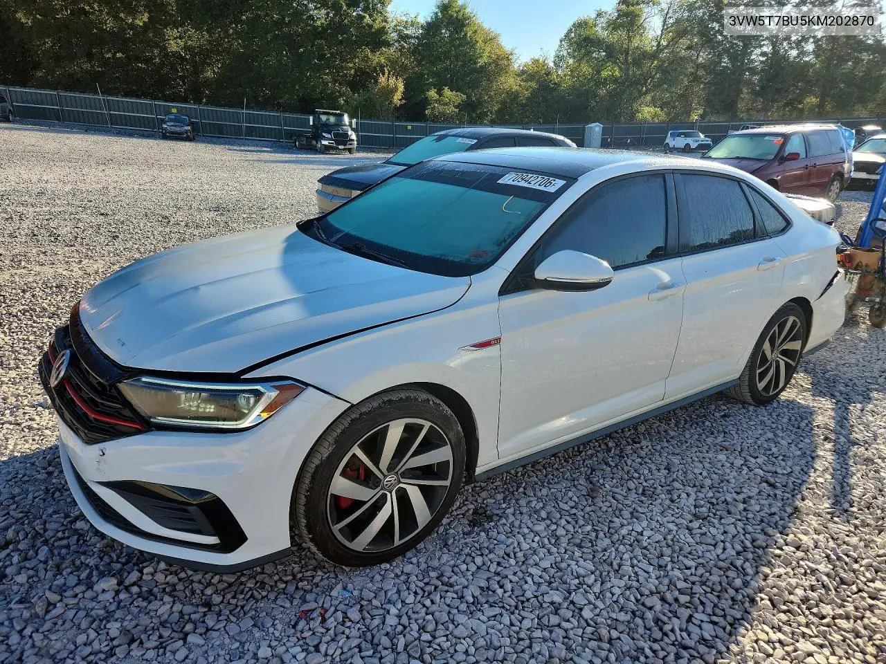 VOLKSWAGEN JETTA 2019, VIN 3VW5T7BU5KM202870