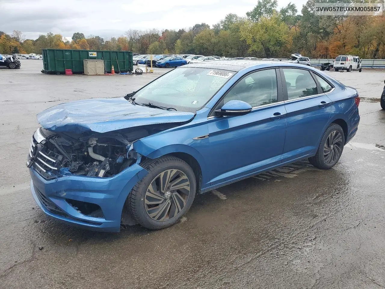 VOLKSWAGEN JETTA 2019, VIN 3VWG57BUXKM005857