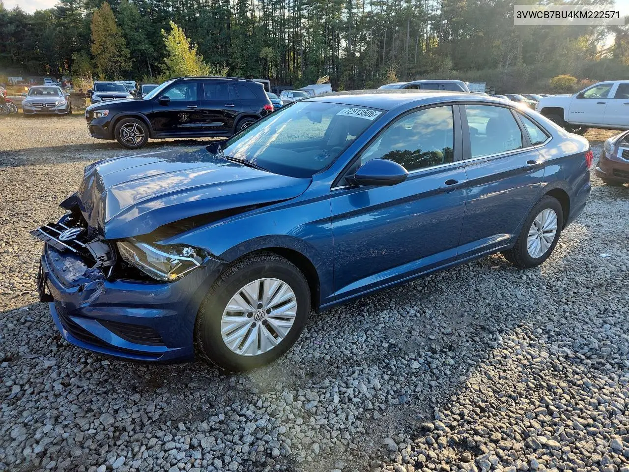 VOLKSWAGEN JETTA 2019, VIN 3VWCB7BU4KM222571