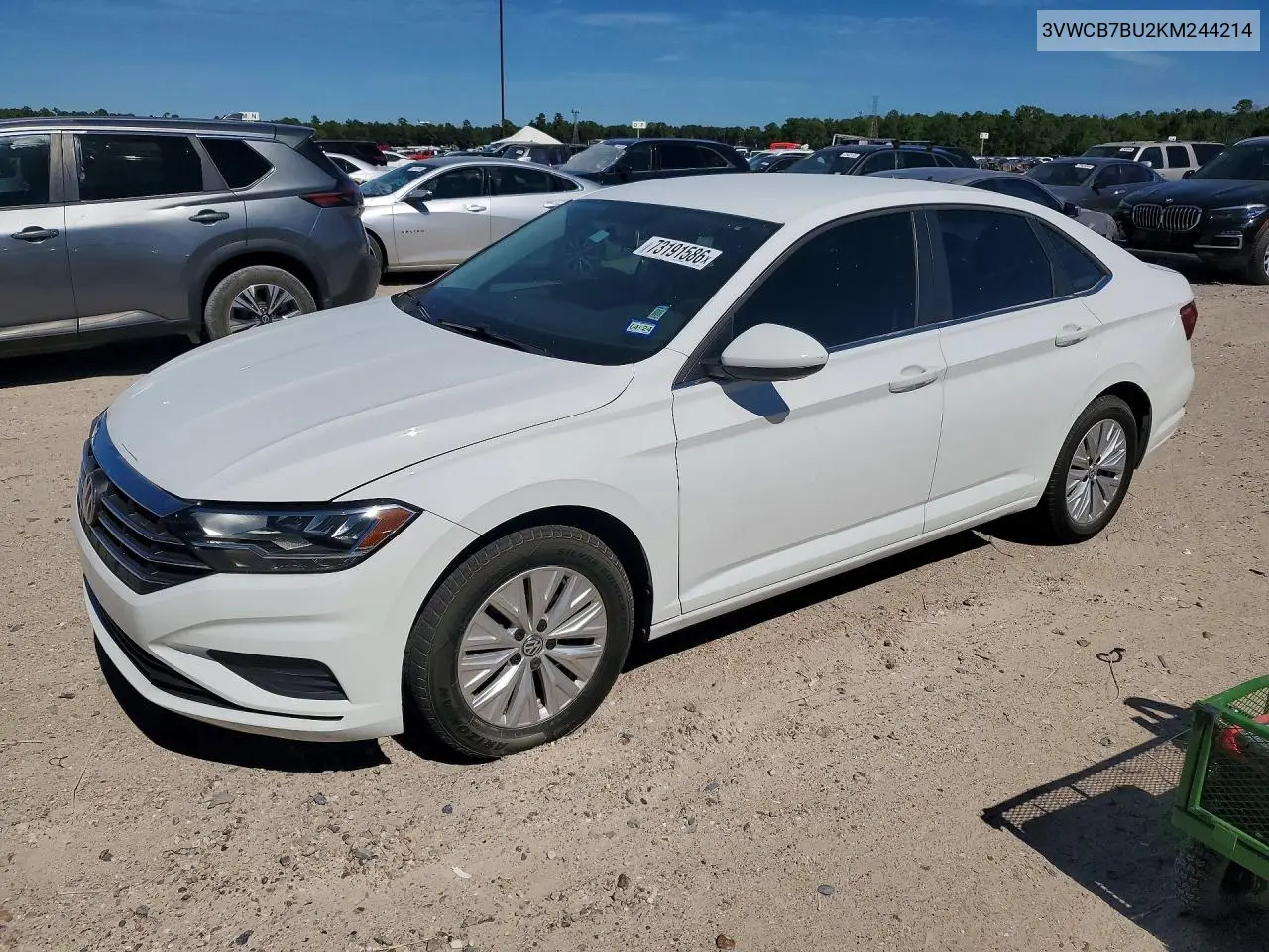 VOLKSWAGEN JETTA 2019, VIN 3VWCB7BU2KM244214