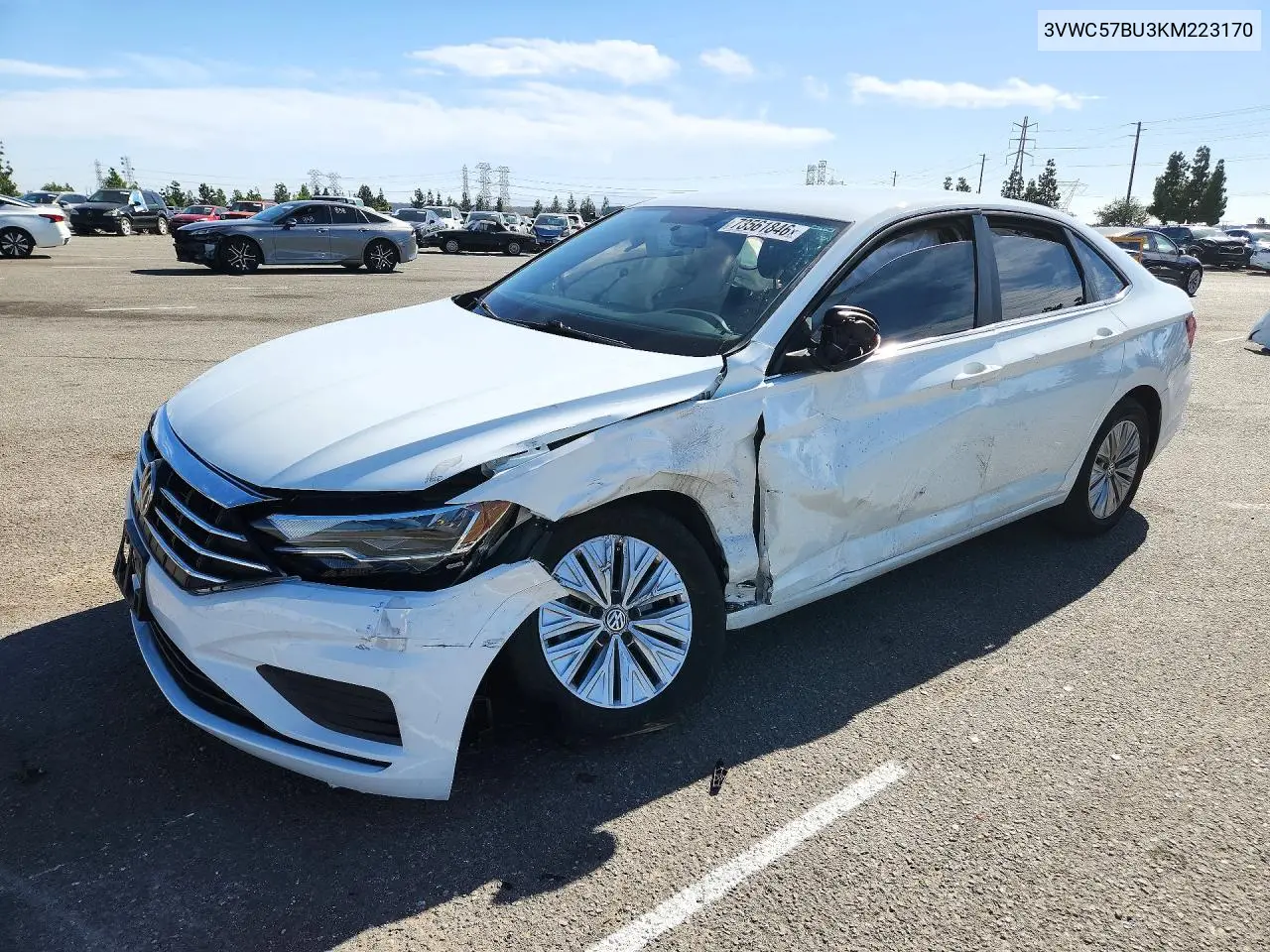 VOLKSWAGEN JETTA 2019, VIN 3VWC57BU3KM223170