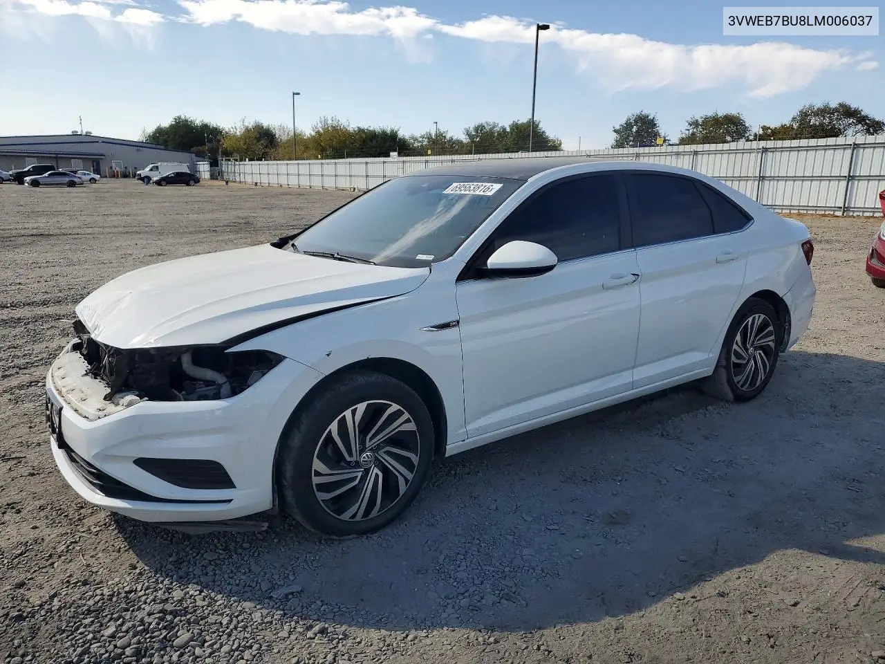 VOLKSWAGEN JETTA 2020, VIN 3VWEB7BU8LM006037