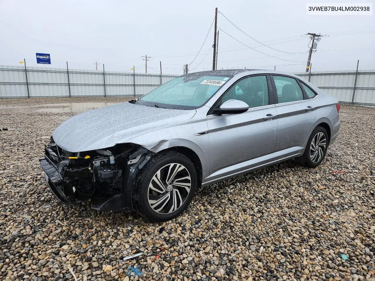 VOLKSWAGEN JETTA 2020, VIN 3VWEB7BU4LM002938