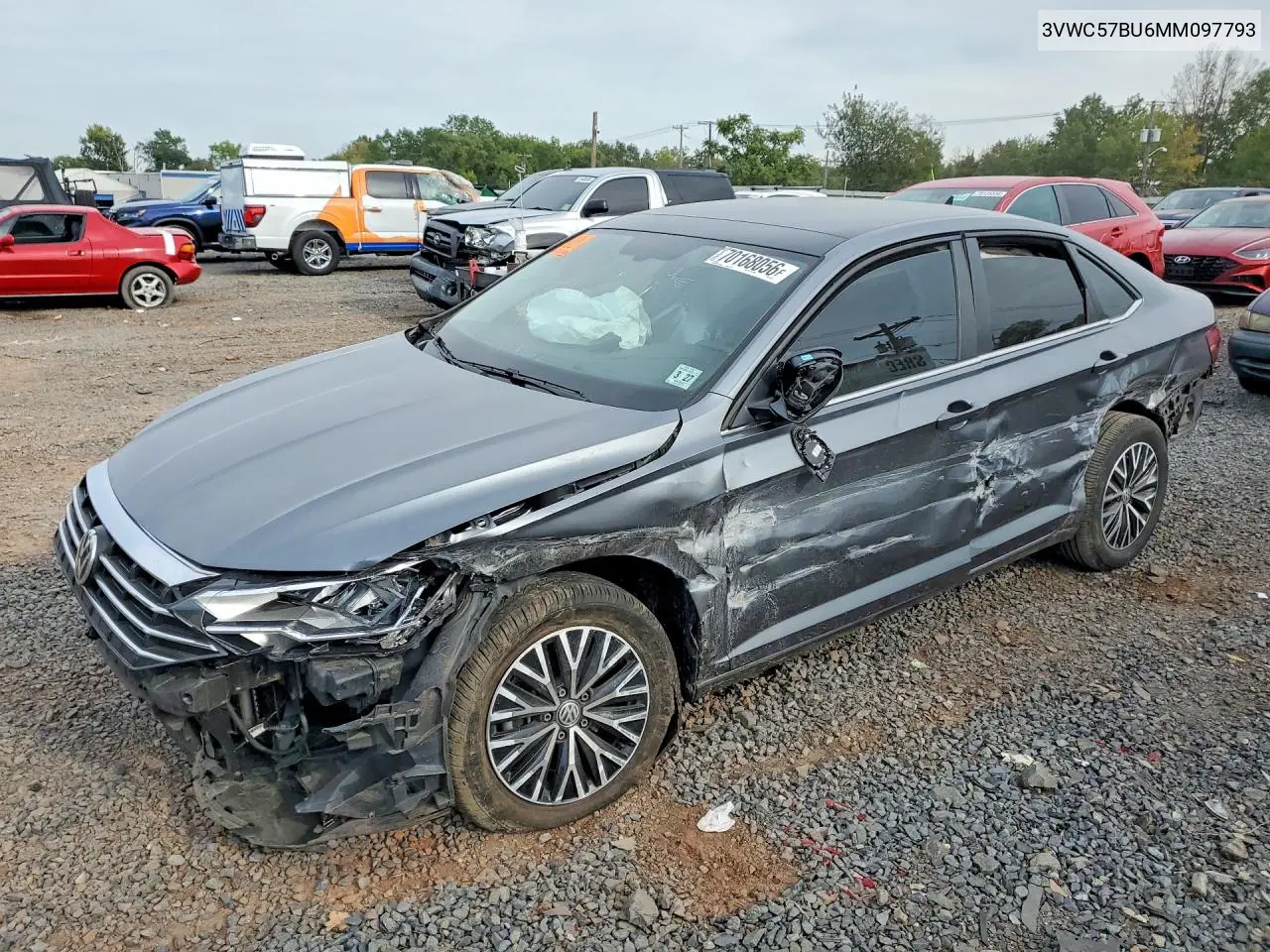 VOLKSWAGEN JETTA 2021, VIN 3VWC57BU6MM097793