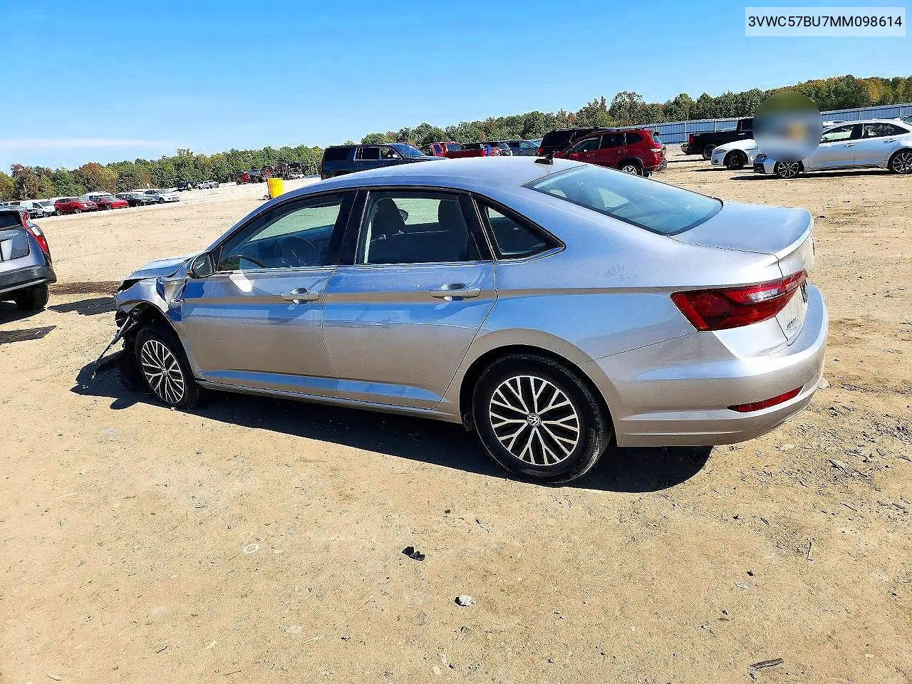 2021 VOLKSWAGEN JETTA VIN 3VWC57BU7MM098614 — фото 2