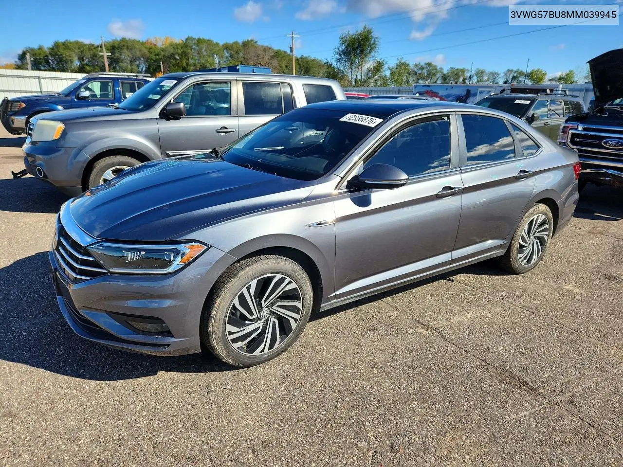 VOLKSWAGEN JETTA 2021, VIN 3VWG57BU8MM039945