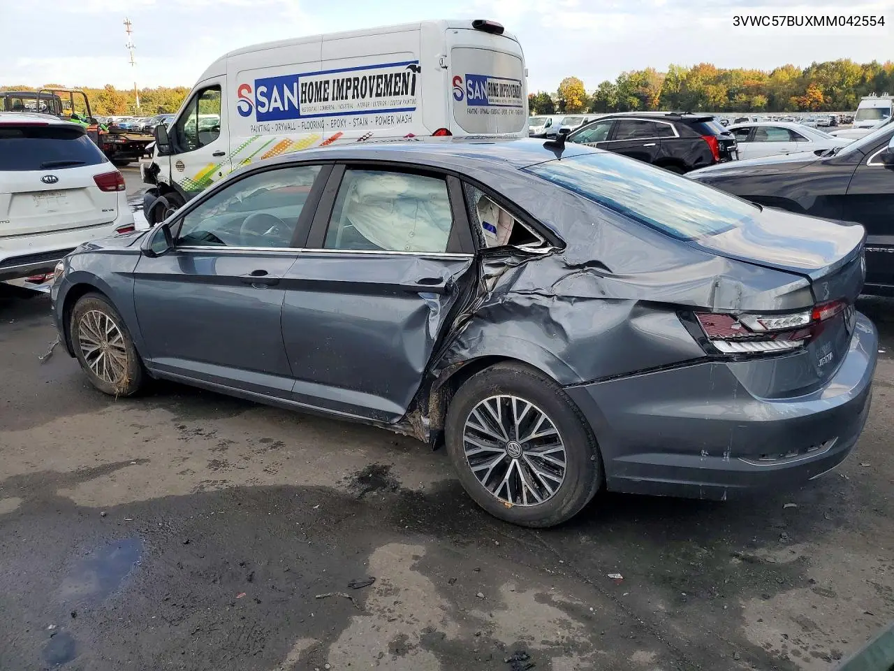 2021 VOLKSWAGEN JETTA VIN 3VWC57BUXMM042554 — фото 2