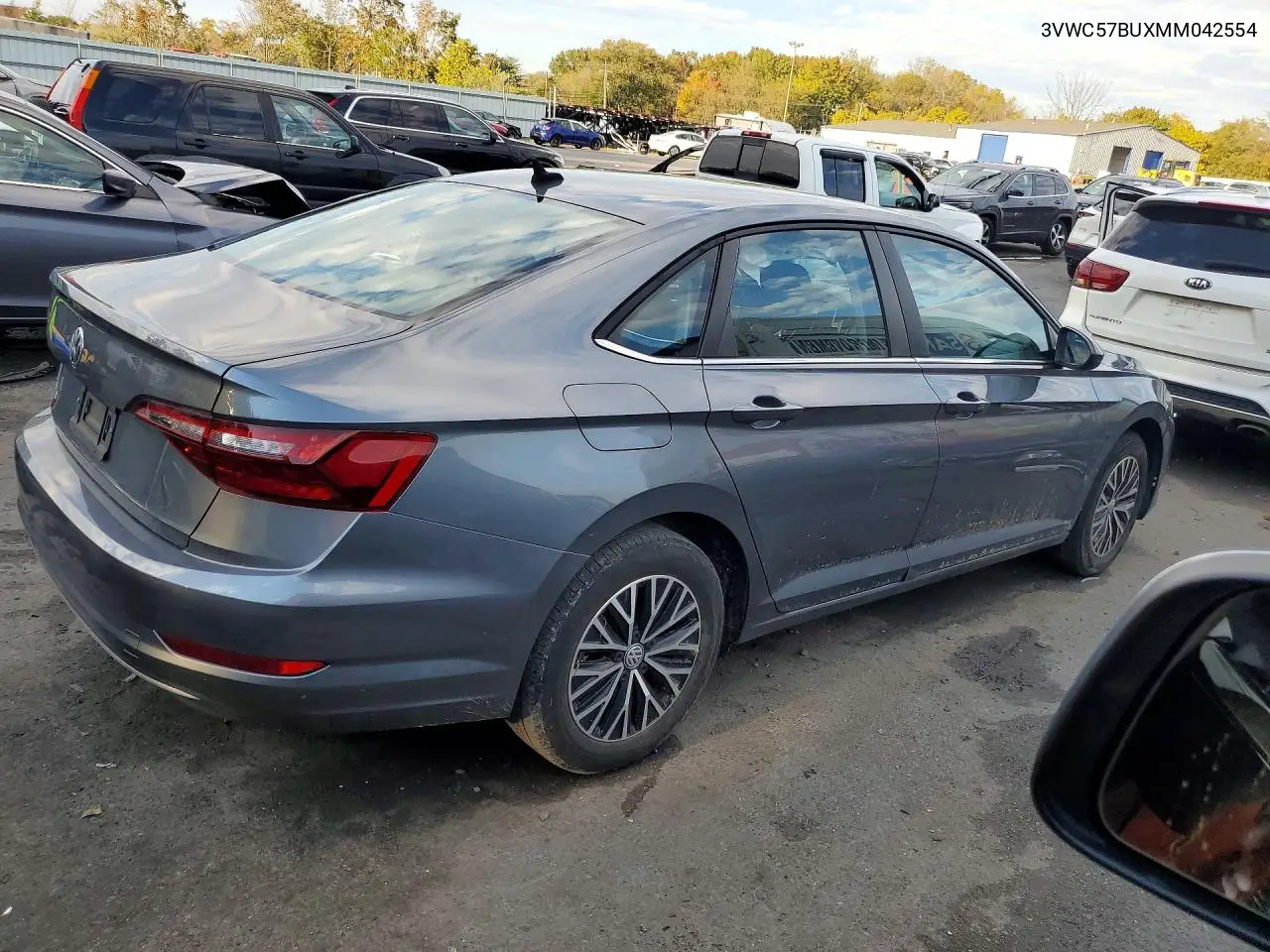 2021 VOLKSWAGEN JETTA VIN 3VWC57BUXMM042554 — фото 3