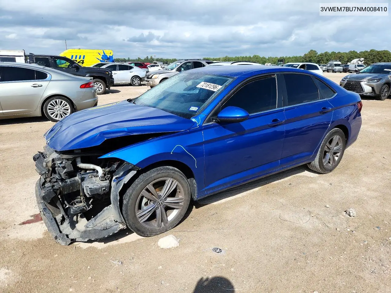 VOLKSWAGEN JETTA 2022, VIN 3VWEM7BU7NM008410