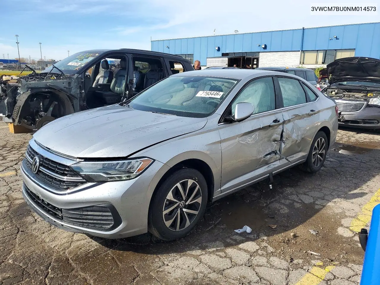 VOLKSWAGEN JETTA 2022, VIN 3VWCM7BU0NM014573