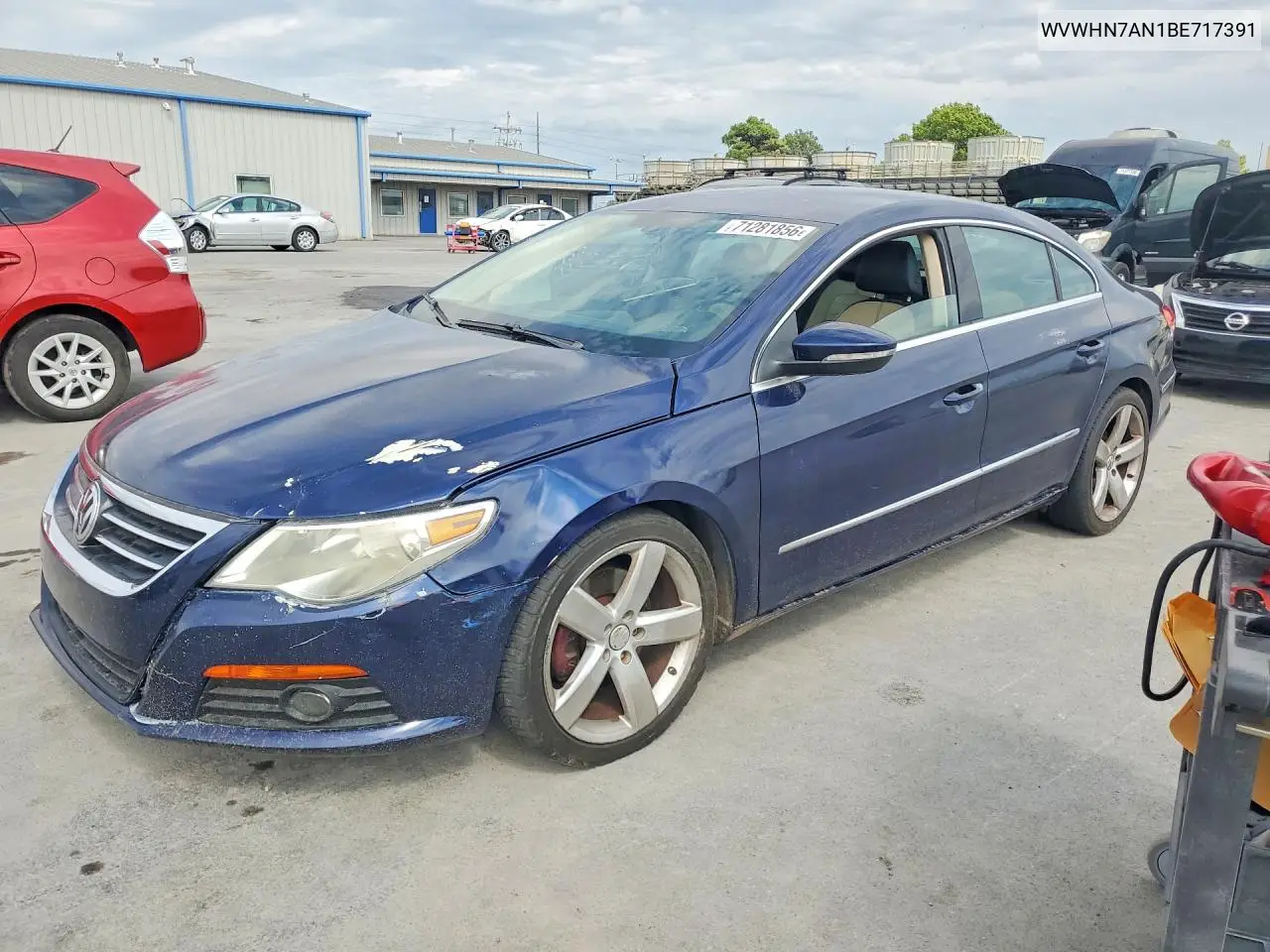 VOLKSWAGEN PASSAT CC 2011, VIN WVWHN7AN1BE717391