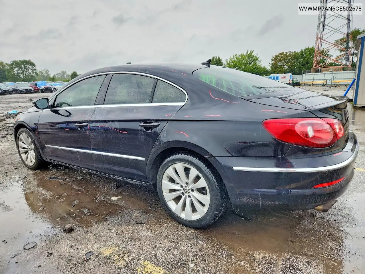 2012 VOLKSWAGEN PASSAT CC VIN WVWMP7AN6CE502678 — фото 2