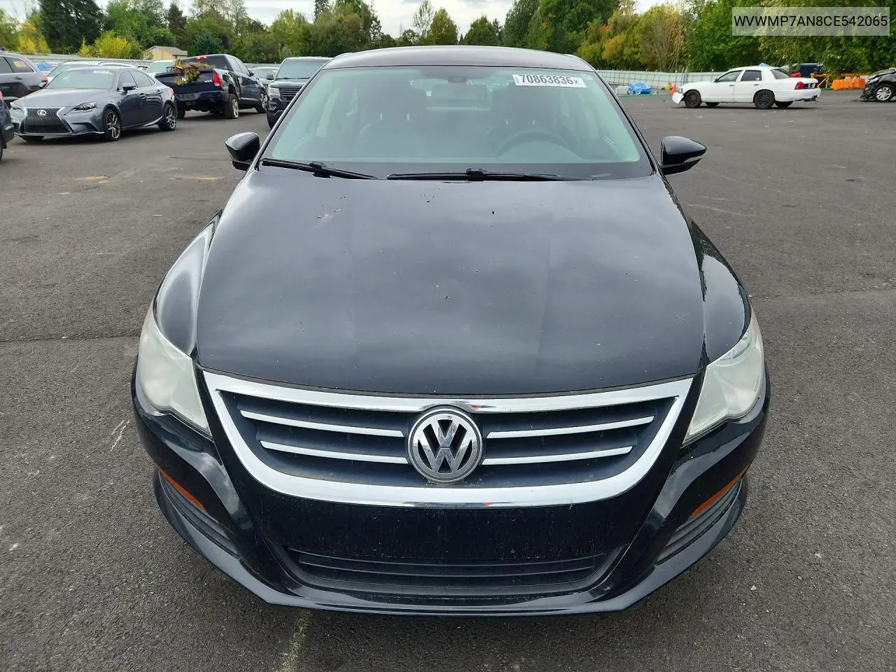 2012 VOLKSWAGEN PASSAT CC VIN WVWMP7AN8CE542065 — фото 5