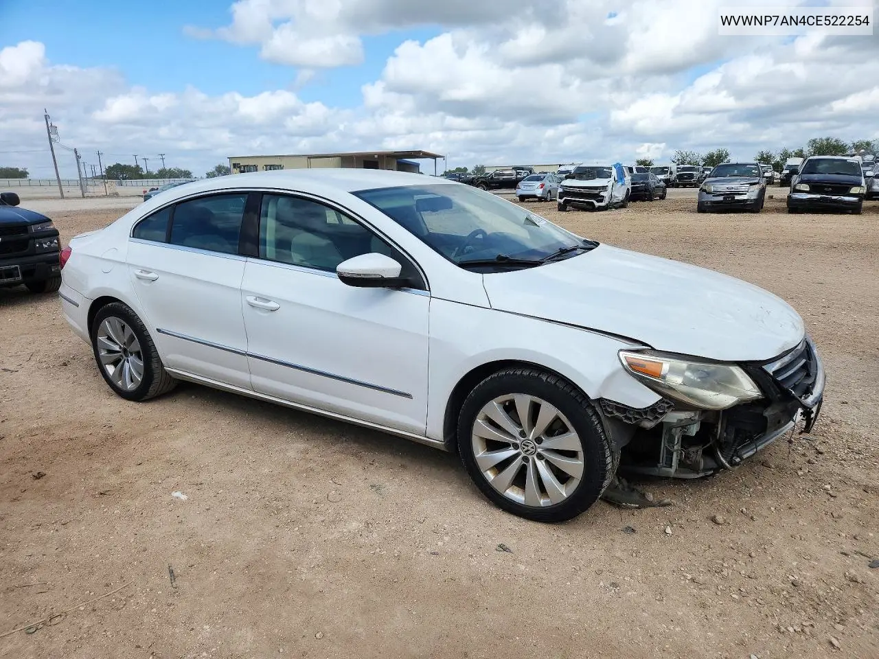 2012 VOLKSWAGEN PASSAT CC VIN WVWNP7AN4CE522254 — фото 4
