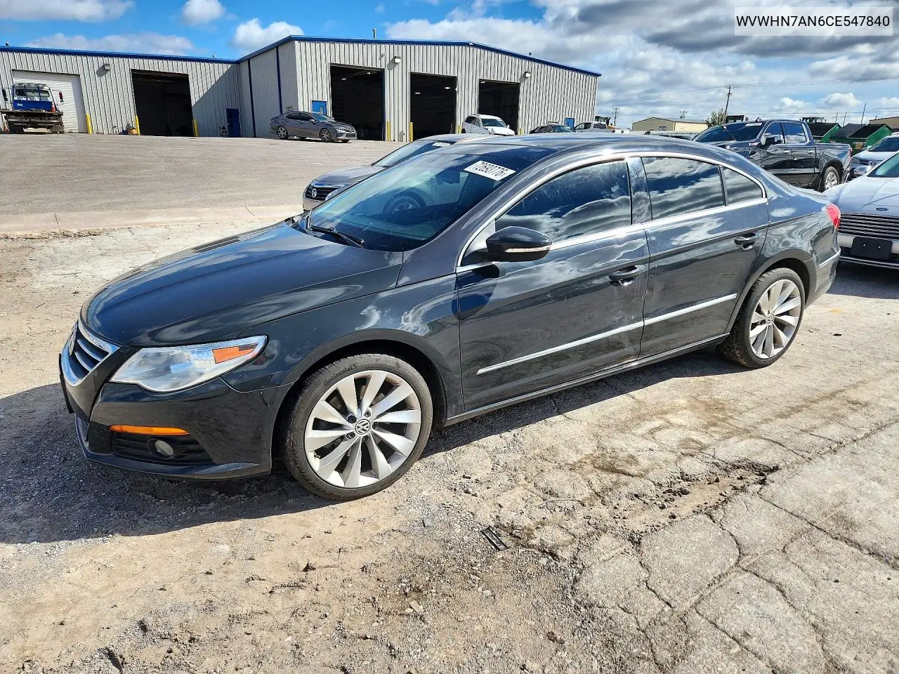 VOLKSWAGEN PASSAT CC 2012, VIN WVWHN7AN6CE547840