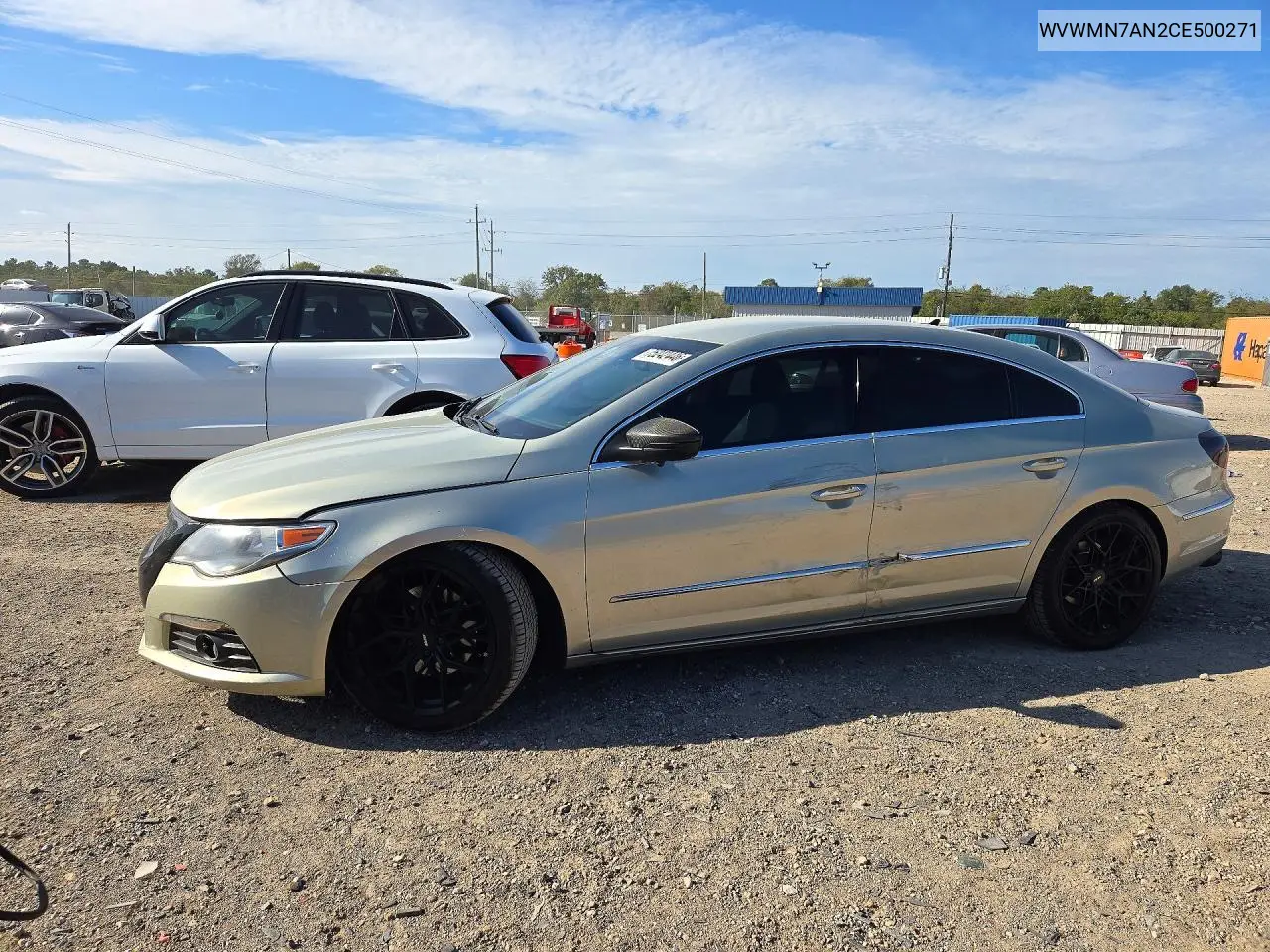 VOLKSWAGEN PASSAT CC 2012, VIN WVWMN7AN2CE500271