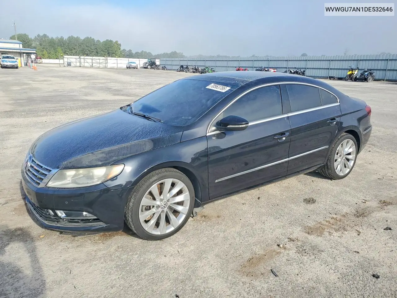 VOLKSWAGEN PASSAT CC 2013, VIN WVWGU7AN1DE532646