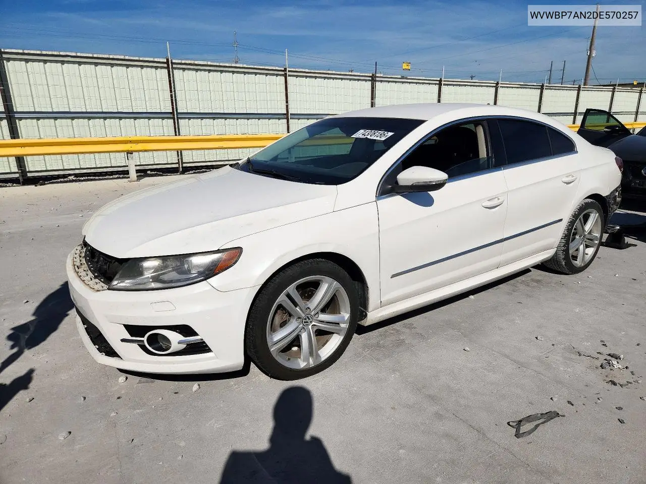 VOLKSWAGEN PASSAT CC 2013, VIN WVWBP7AN2DE570257