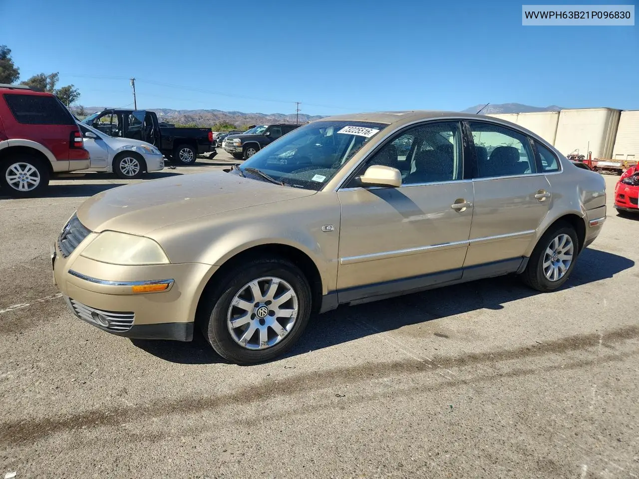 VOLKSWAGEN PASSAT 2001, VIN WVWPH63B21P096830