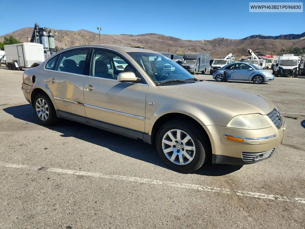 2001 VOLKSWAGEN PASSAT VIN WVWPH63B21P096830 — фото 4