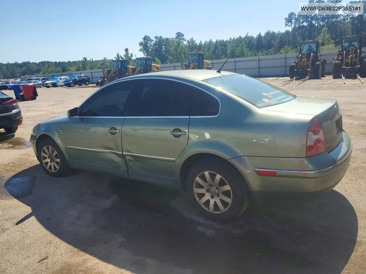 2002 VOLKSWAGEN PASSAT VIN WVWPD63B32P365141 — фото 2