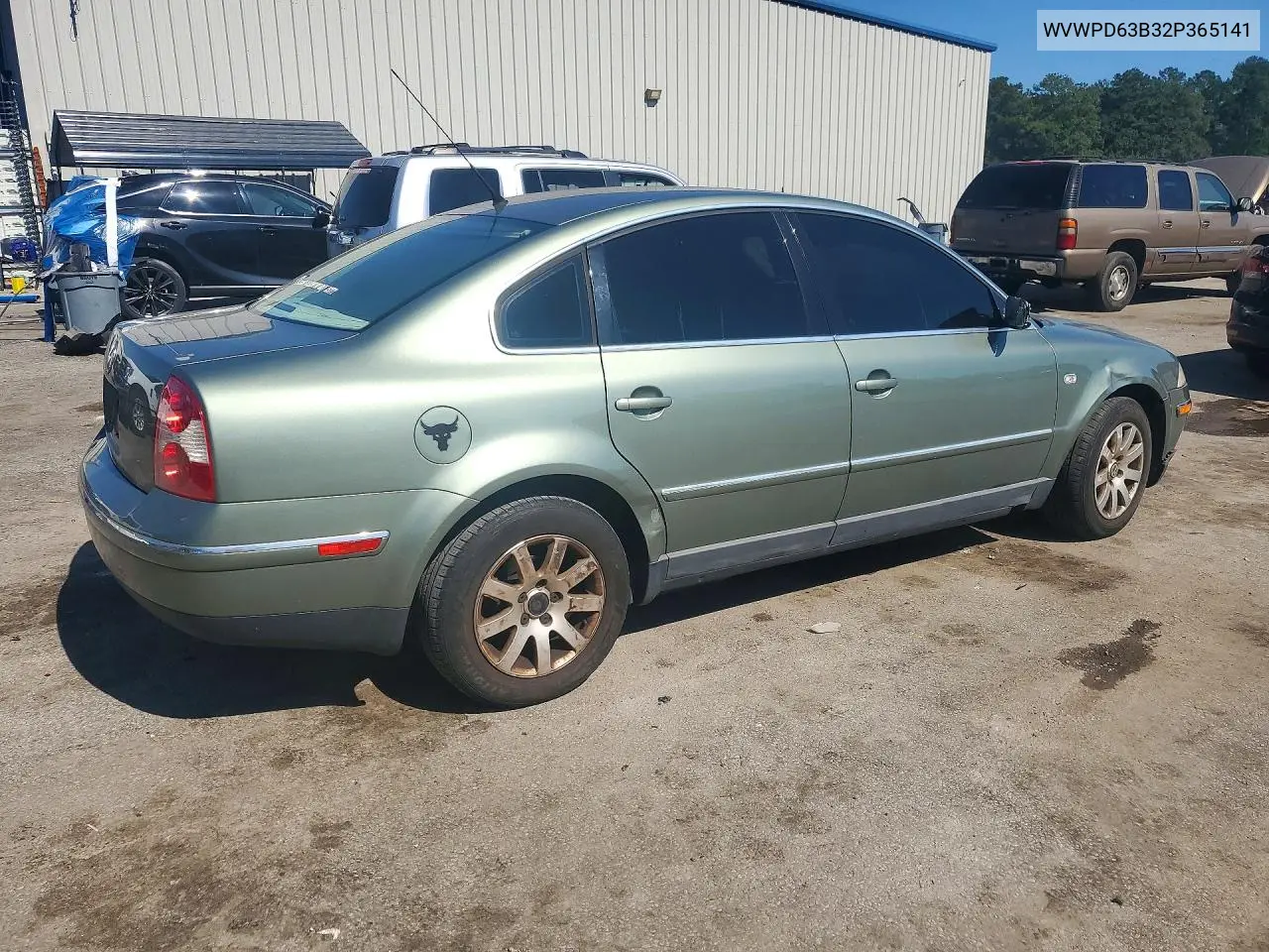 2002 VOLKSWAGEN PASSAT VIN WVWPD63B32P365141 — фото 3