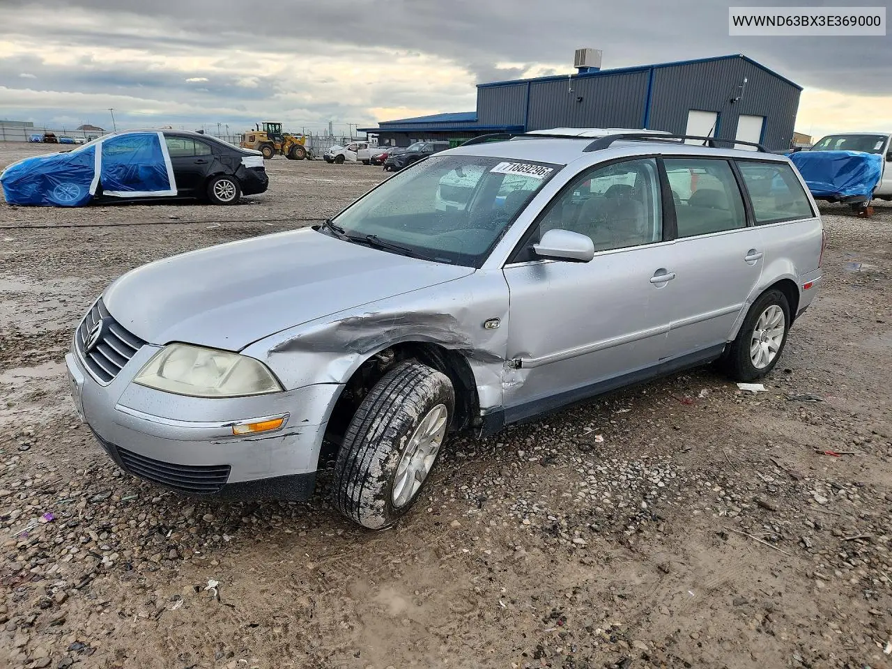 VOLKSWAGEN PASSAT 2003, VIN WVWND63BX3E369000