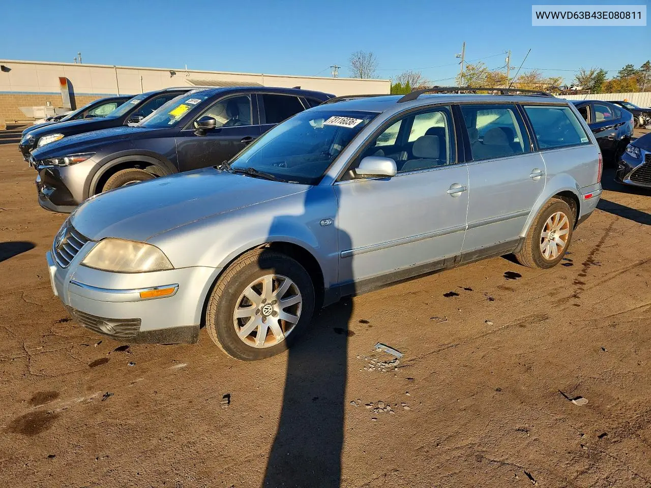 VOLKSWAGEN PASSAT 2003, VIN WVWVD63B43E080811