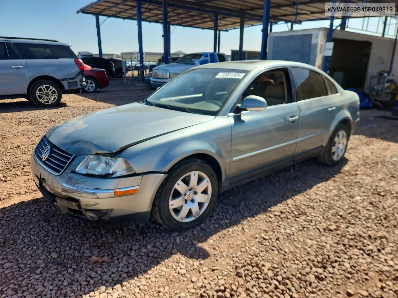 VOLKSWAGEN PASSAT 2005, VIN WVWAE63B45P049819
