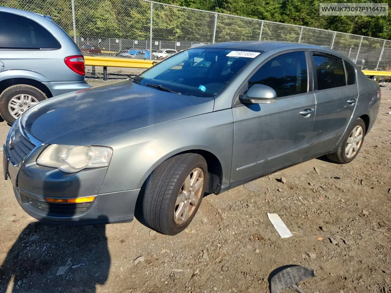 VOLKSWAGEN PASSAT 2007, VIN WVWJK73C97P116473