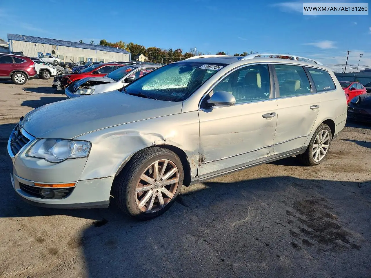 VOLKSWAGEN PASSAT 2010, VIN WVWXM7AN7AE131260