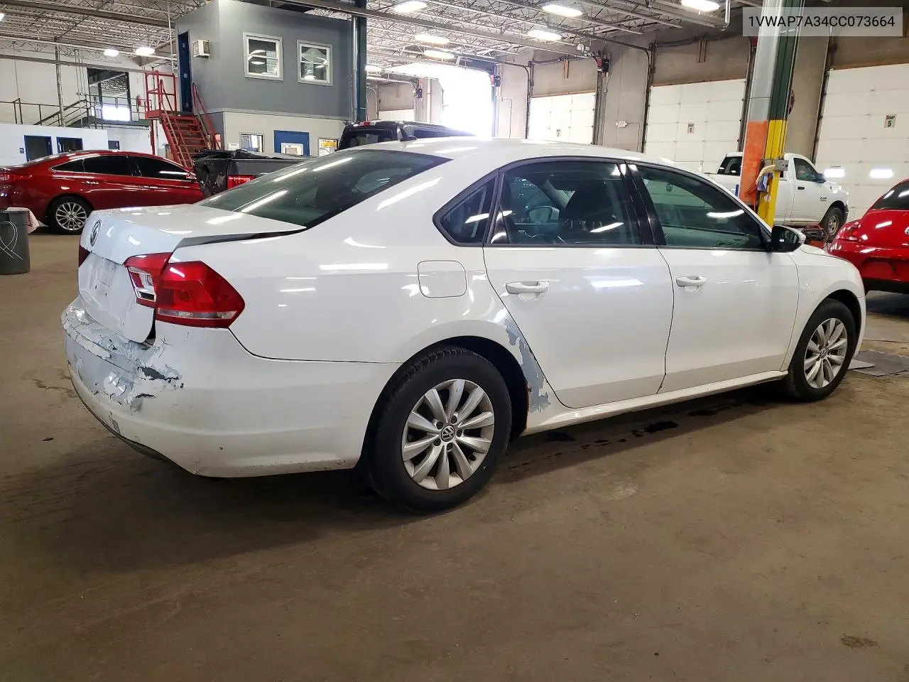 2012 VOLKSWAGEN PASSAT VIN 1VWAP7A34CC073664 — фото 3