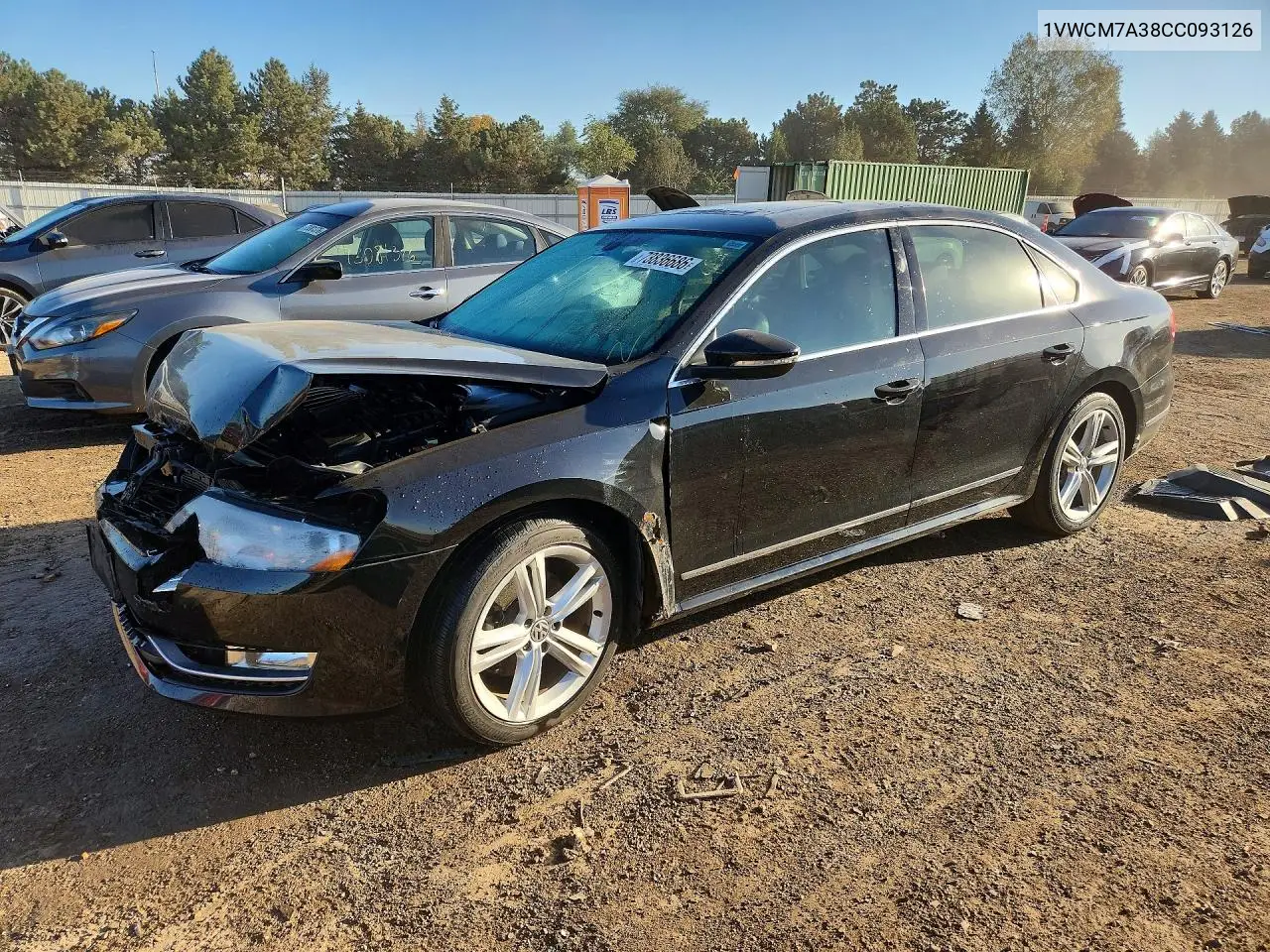 VOLKSWAGEN PASSAT 2012, VIN 1VWCM7A38CC093126
