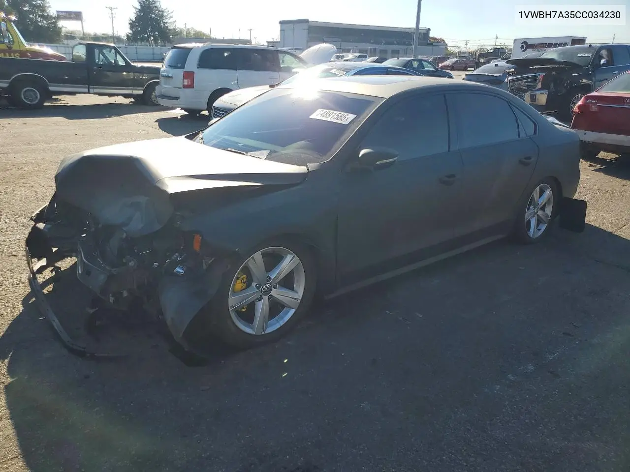 VOLKSWAGEN PASSAT 2012, VIN 1VWBH7A35CC034230