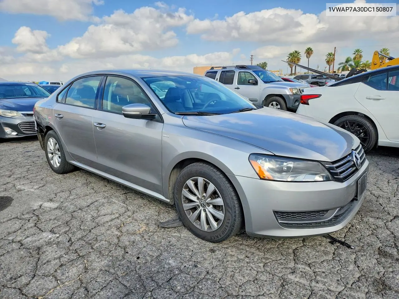 2013 VOLKSWAGEN PASSAT VIN 1VWAP7A30DC150807 — фото 4