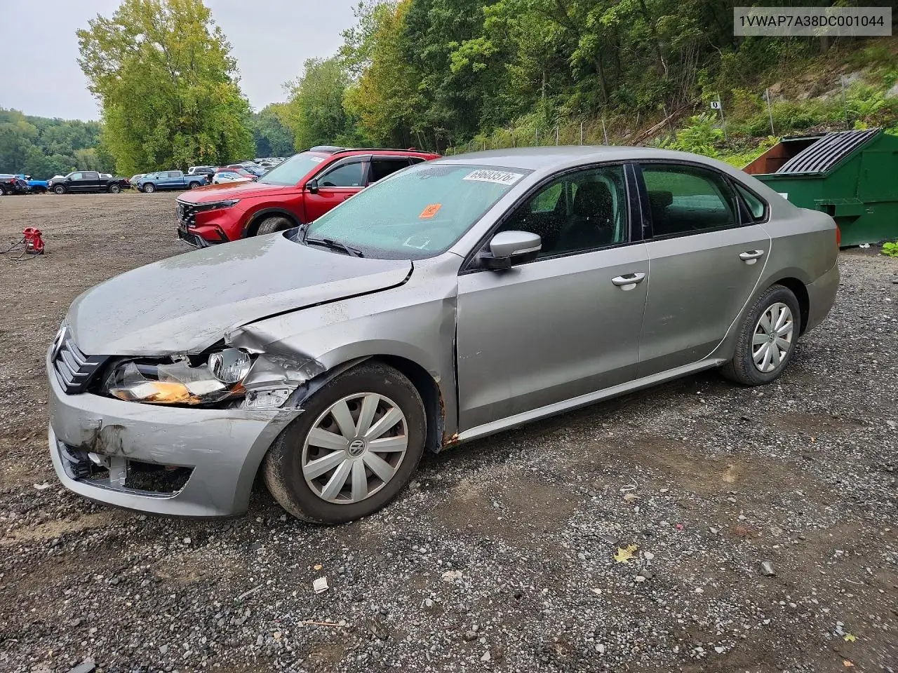 VOLKSWAGEN PASSAT 2013, VIN 1VWAP7A38DC001044