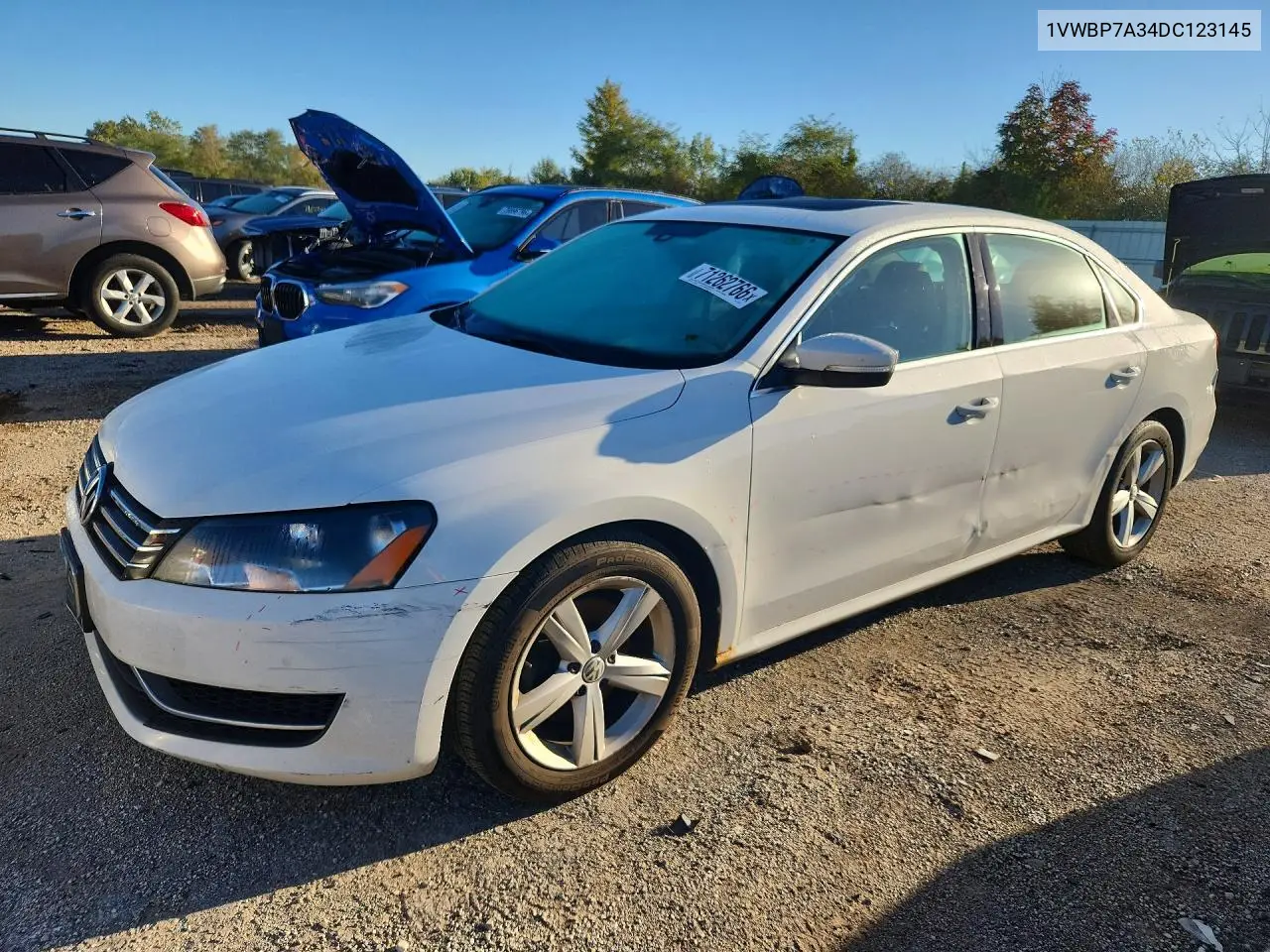 VOLKSWAGEN PASSAT 2013, VIN 1VWBP7A34DC123145