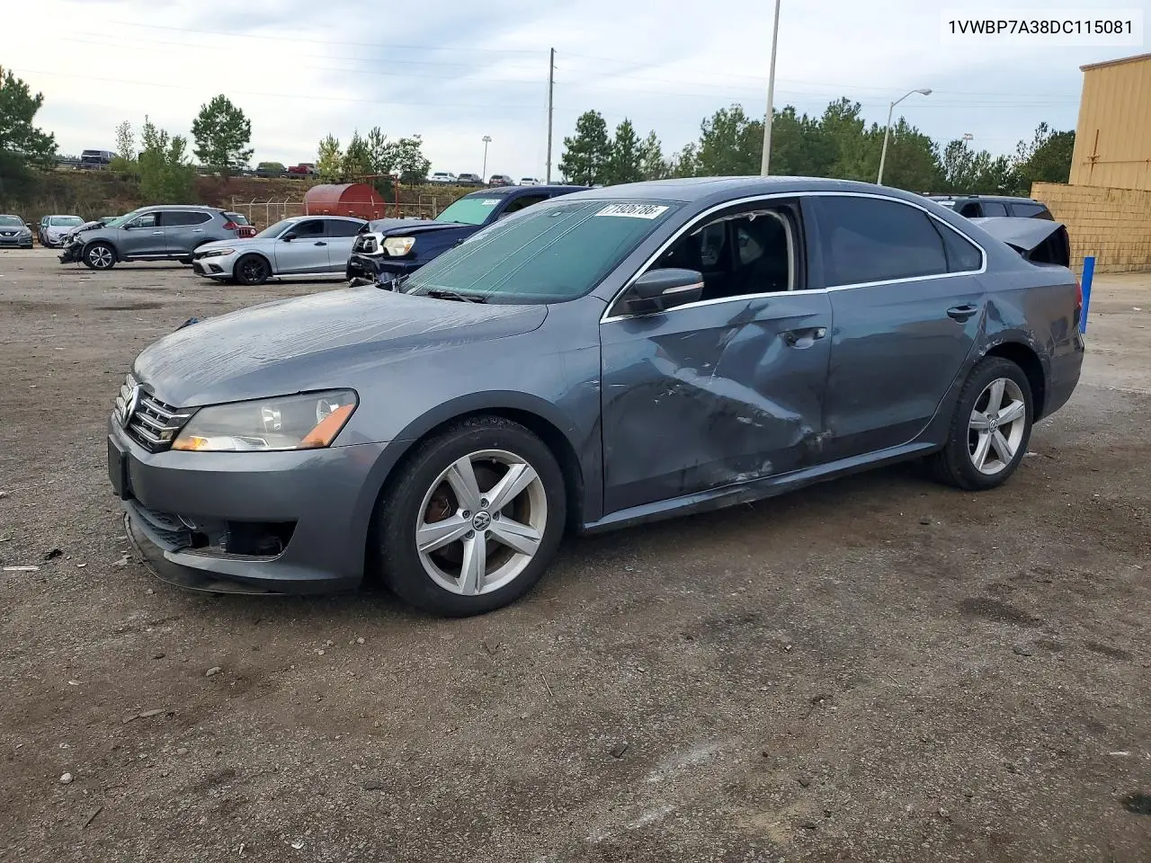 VOLKSWAGEN PASSAT 2013, VIN 1VWBP7A38DC115081