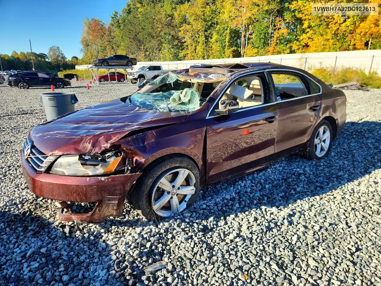 VOLKSWAGEN PASSAT 2013, VIN 1VWBH7A32DC127613