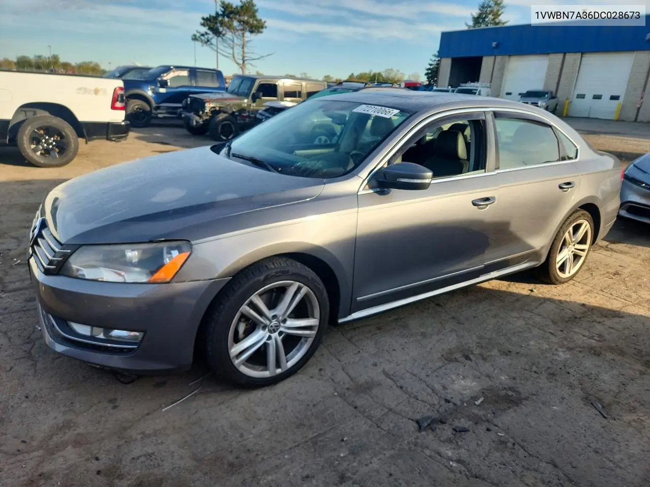 VOLKSWAGEN PASSAT 2013, VIN 1VWBN7A36DC028673