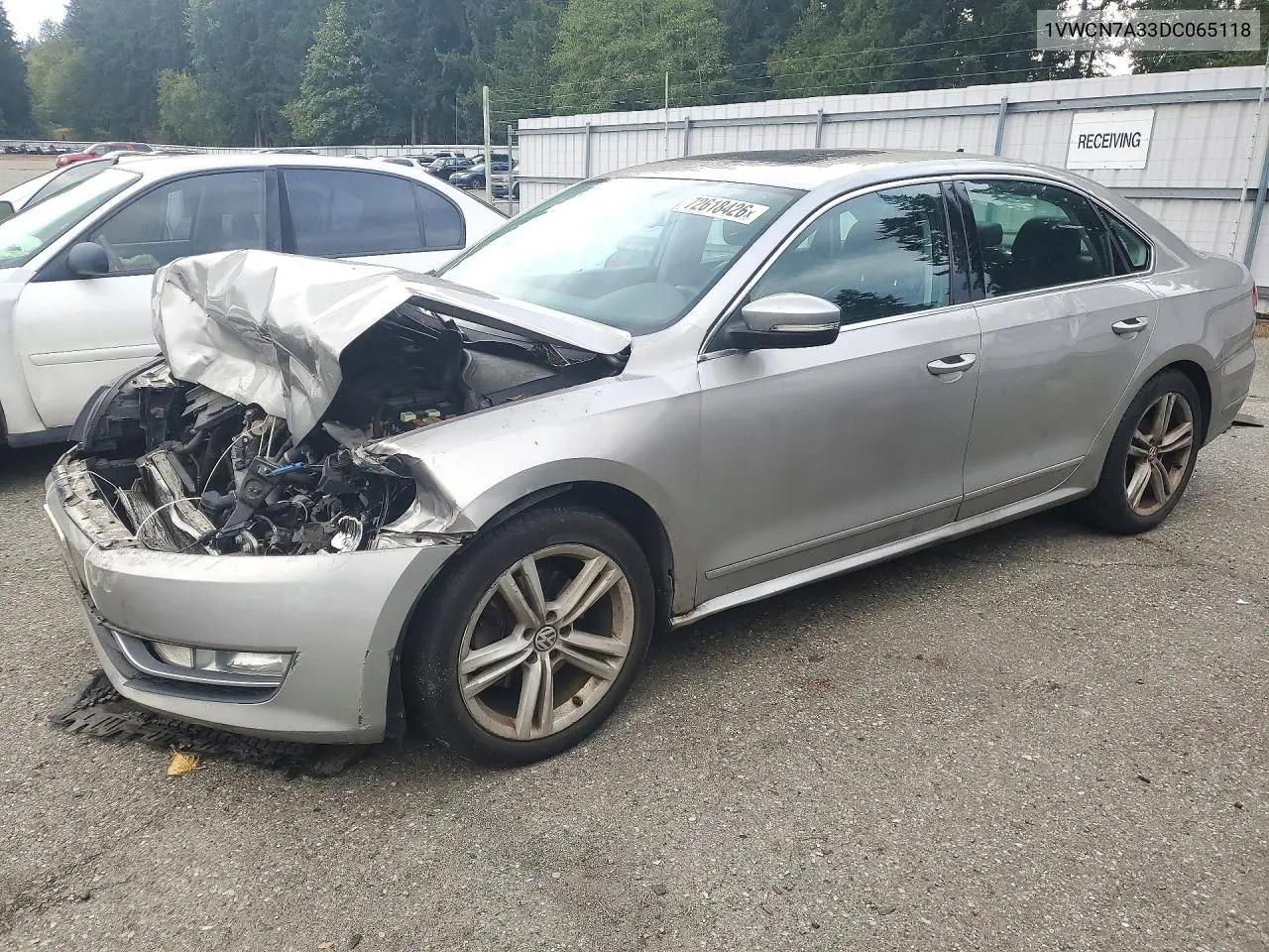 VOLKSWAGEN PASSAT 2013, VIN 1VWCN7A33DC065118