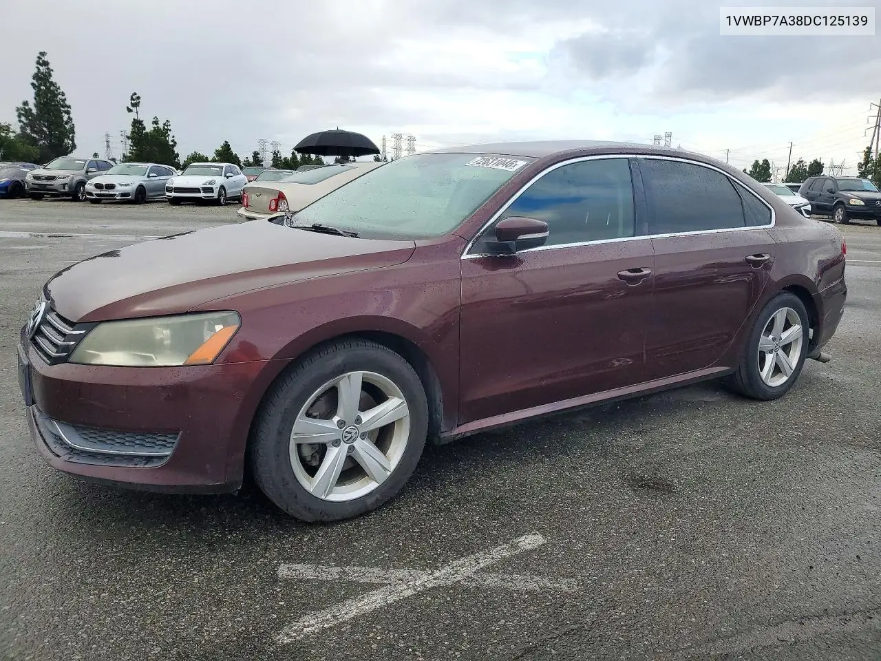 VOLKSWAGEN PASSAT 2013, VIN 1VWBP7A38DC125139