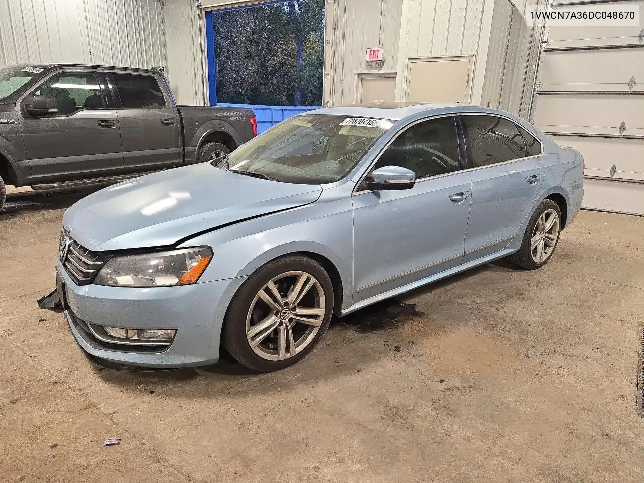 VOLKSWAGEN PASSAT 2013, VIN 1VWCN7A36DC048670