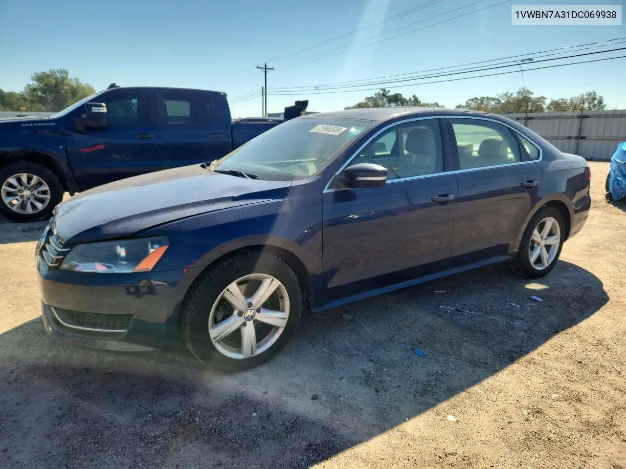 VOLKSWAGEN PASSAT 2013, VIN 1VWBN7A31DC069938
