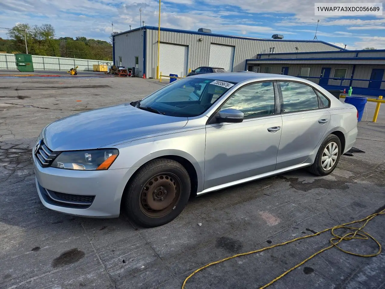 VOLKSWAGEN PASSAT 2013, VIN 1VWAP7A3XDC056689