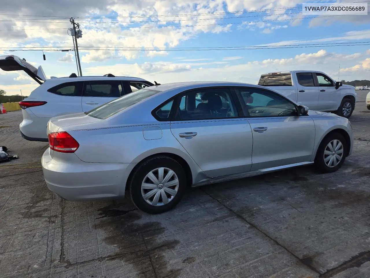 2013 VOLKSWAGEN PASSAT VIN 1VWAP7A3XDC056689 — фото 3